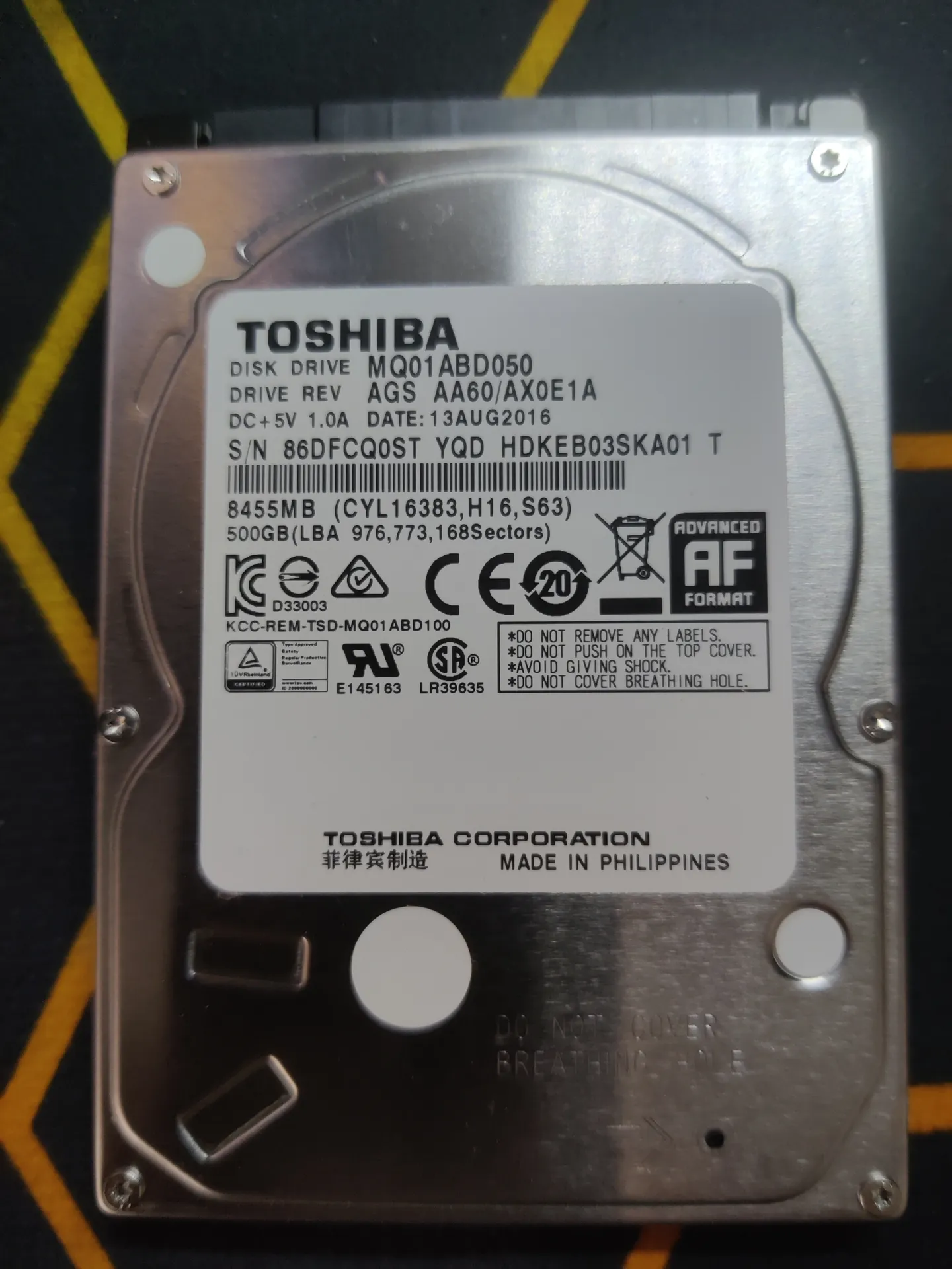 Toshiba MQ01ABD050 500GB HDD